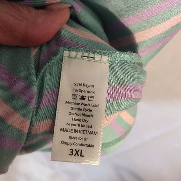 LuLaRoe "Julia" Striped Sheath Midi Dress - Picture 4 of 7